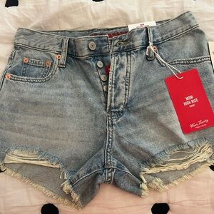 Lucky Brand Light Blue Mom High-Rise Denim Shorts